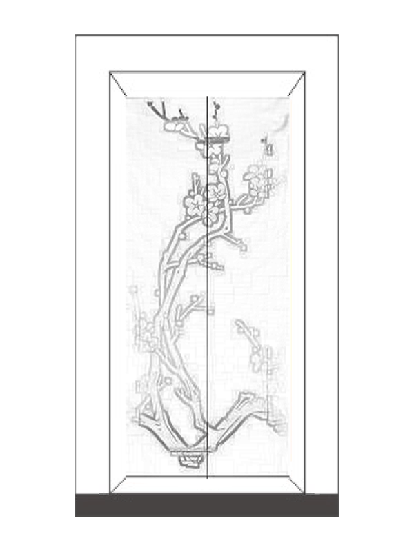 Etching Pattern Painting Elevator egressi Door